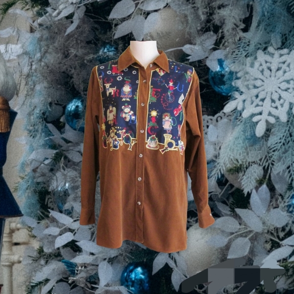 Quacker Factory Gingerbread Christmas Shirt - Picture 1 of 6